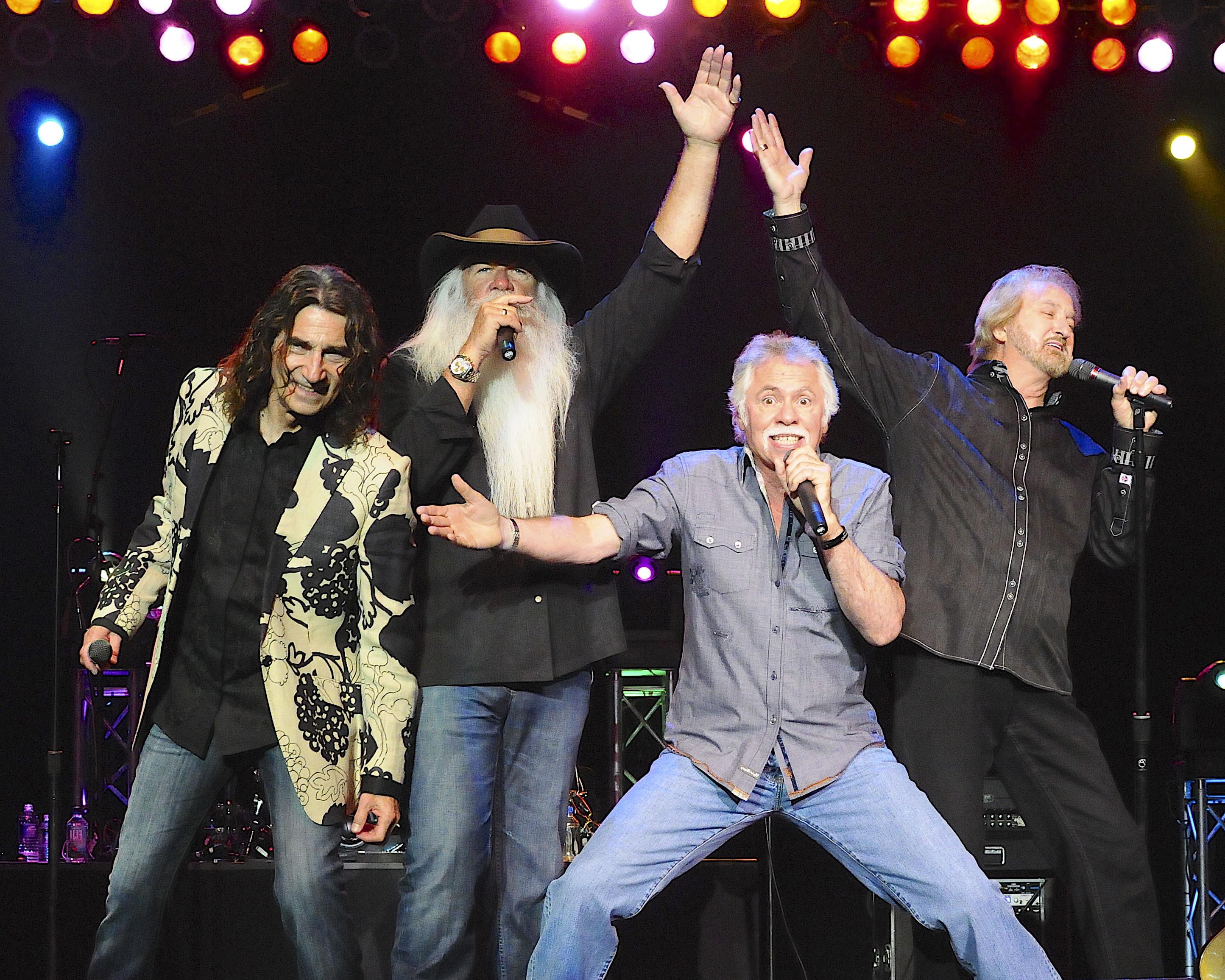 The Oak Ridge Boys performing live in 2012. From left to right: Duane Allen, Joe Bonsall,  William Lee Golden and Richard Sterban. (Photo by Mike Payne)