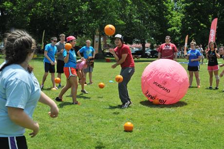 Stephen Makcen of New Orleans, La. was one of the Centri-Kid  trainers at Campbellsville University. Over 6,000 campers,  including eight Centri-Kid camps, will be on CU's campus this  summer. (Campbellsville University Photo by Nara Amarsanaa)